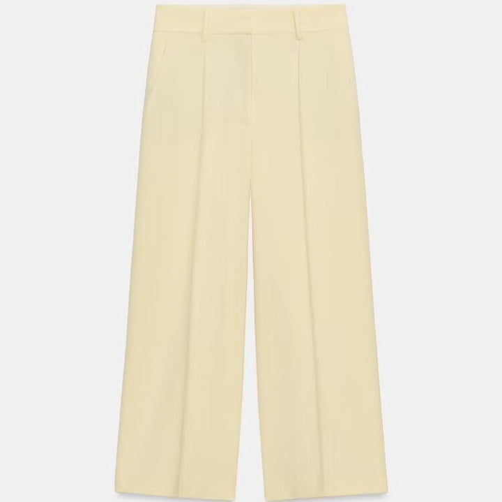 Damen Elegante High‑Waist Culotte‑Hose mit Bügelfalte und verdecktem Reißverschluss Drune