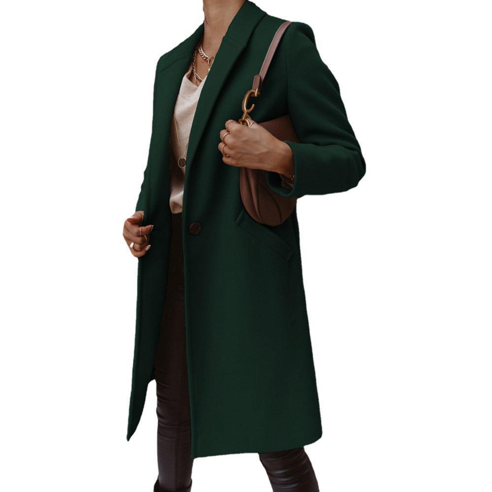 Damen Wollmantel mit elegantem Revers und zeitlosem Schnitt Drune