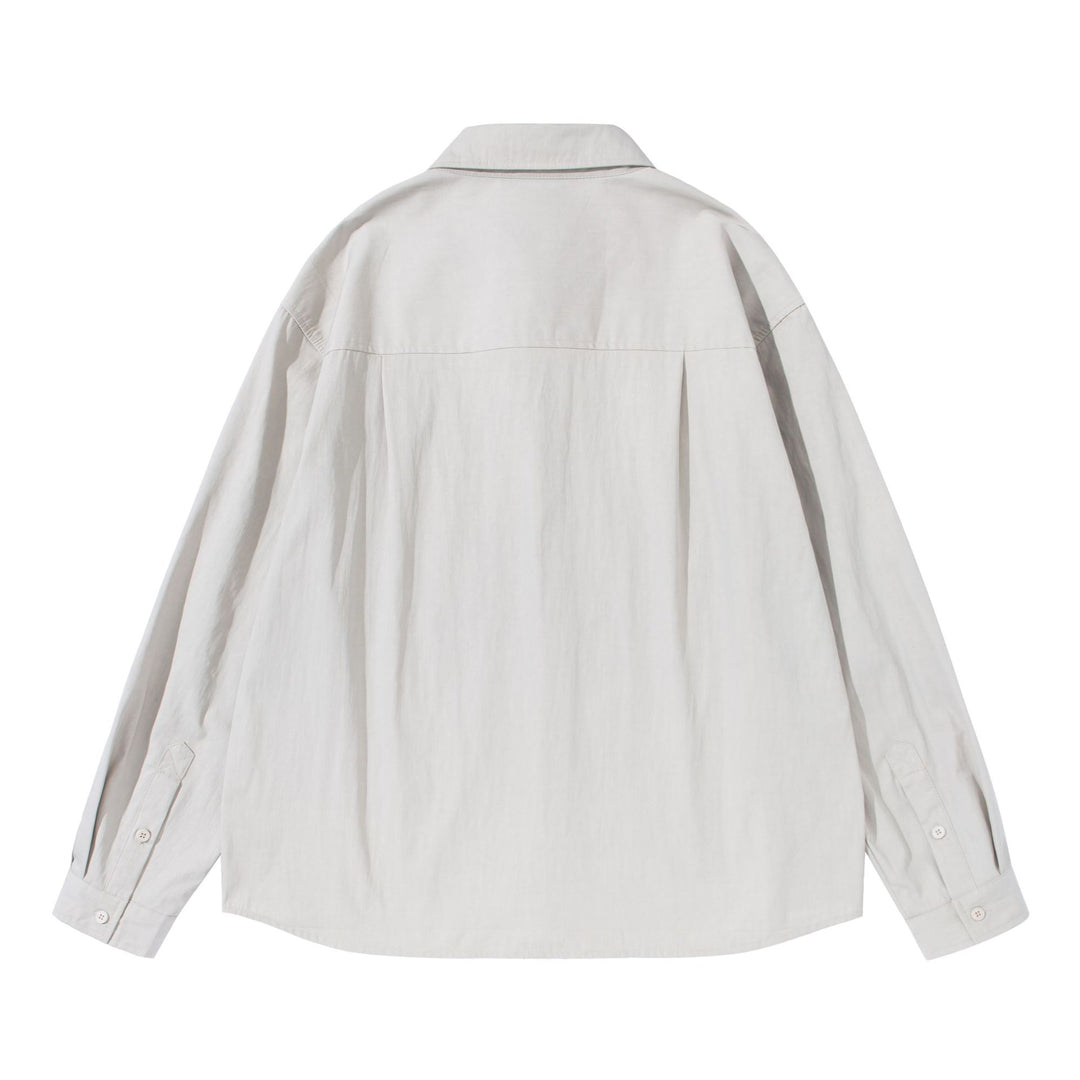 Unisex Boxy-Baumwollmix Hemd im Oversize-Schnitt mit Kentkragen Drune