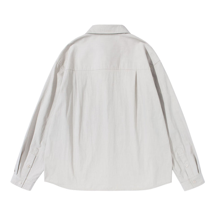 Unisex Boxy-Baumwollmix Hemd im Oversize-Schnitt mit Kentkragen Drune