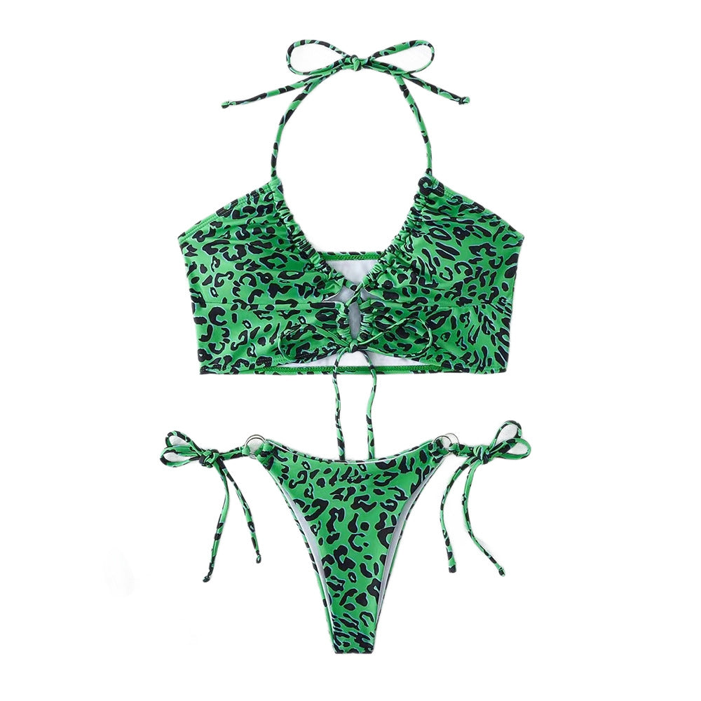 Damen Verspieltes Tiermuster Bikini-Set Drune