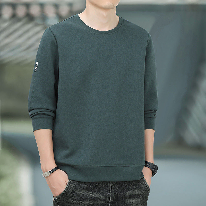 Herren Rundhals-Sweatshirt mit angerauter Innenseite und schmalem Saum Drune