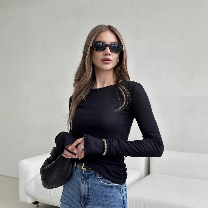 Damen Langarm T-Shirt mit Daumenlöchern Drune