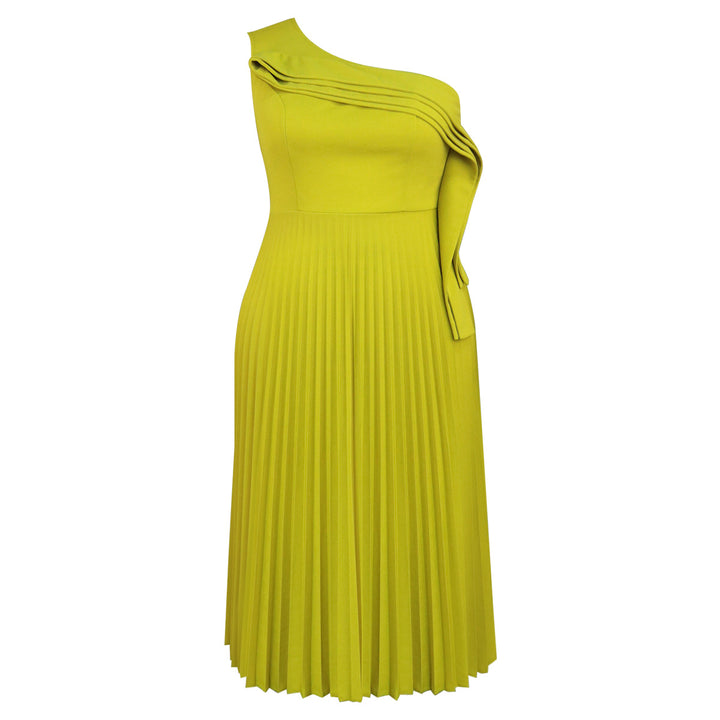 Damen Elegantes Wickelkleid mit asymmetrischem Rüschendesign Drune