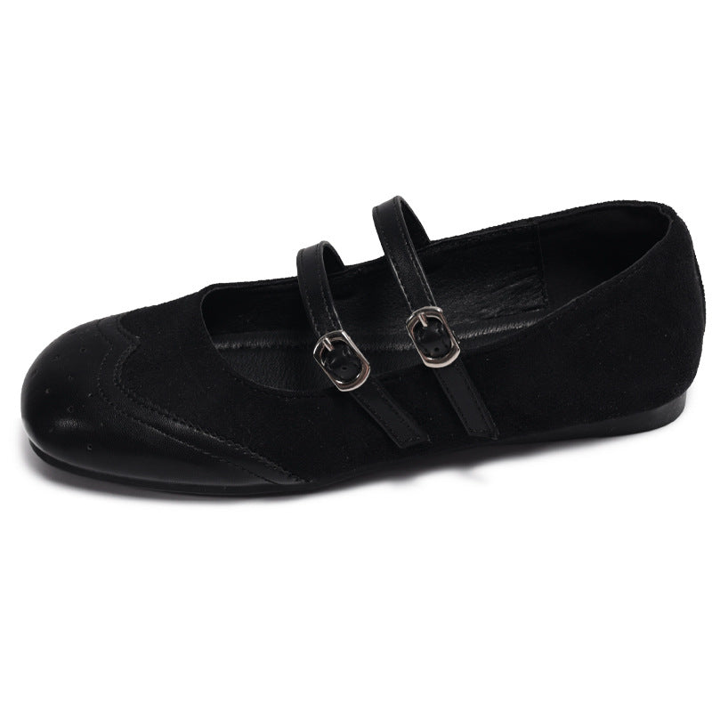 Damen Ballerinas mit doppeltem Riemen und elegantem Design Drune