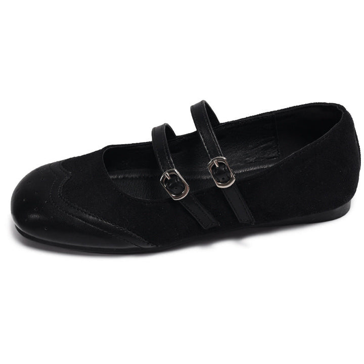 Damen Ballerinas mit doppeltem Riemen und elegantem Design Drune
