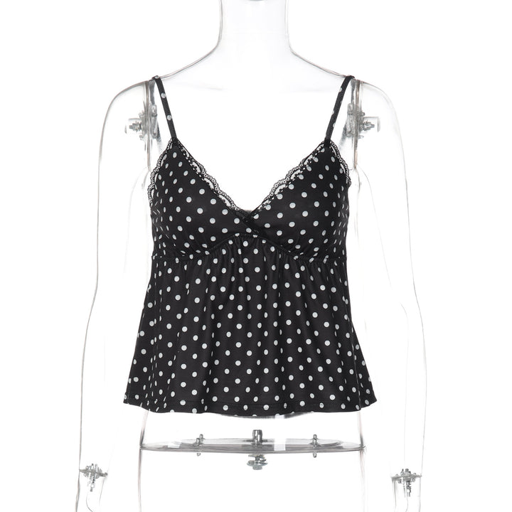 Damen Verspieltes Spaghetti-Top mit Punkten Drune