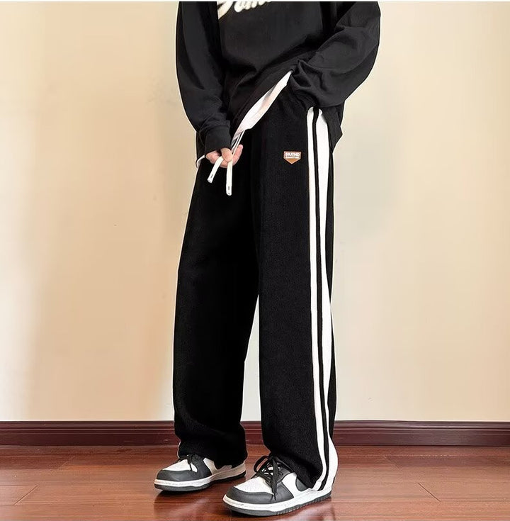 Herren Bequeme Chino-Hose mit Kontraststreifen Drune