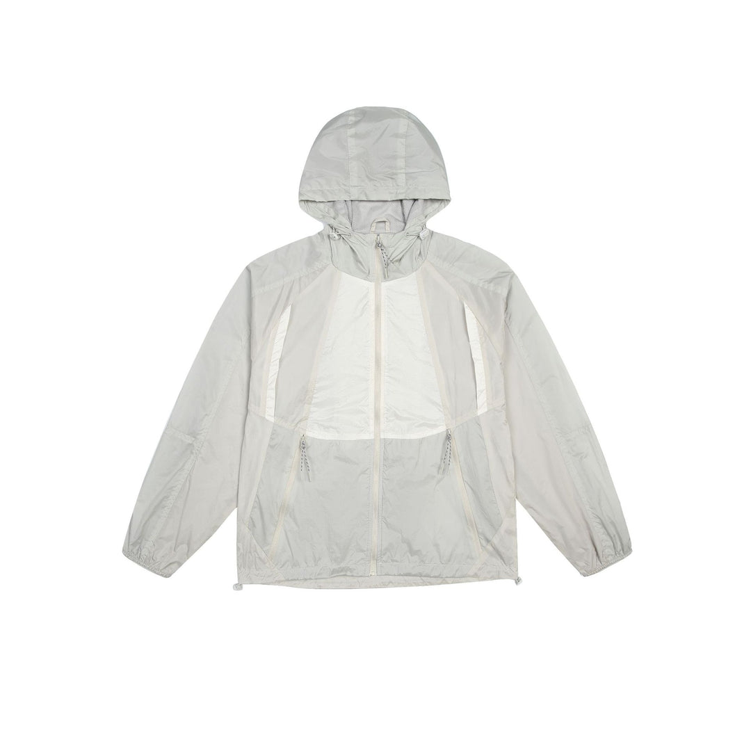 Unisex Leichte Kapuzen-Windjacke mit Mesh-Futter und Kordelzug Drune