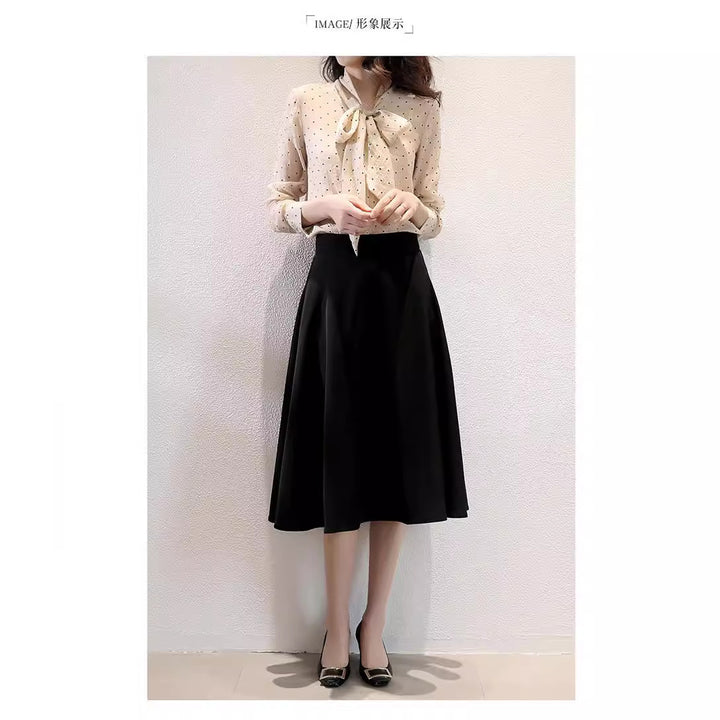 Damen Eleganter Midirock mit schwingendem Schnitt Drune