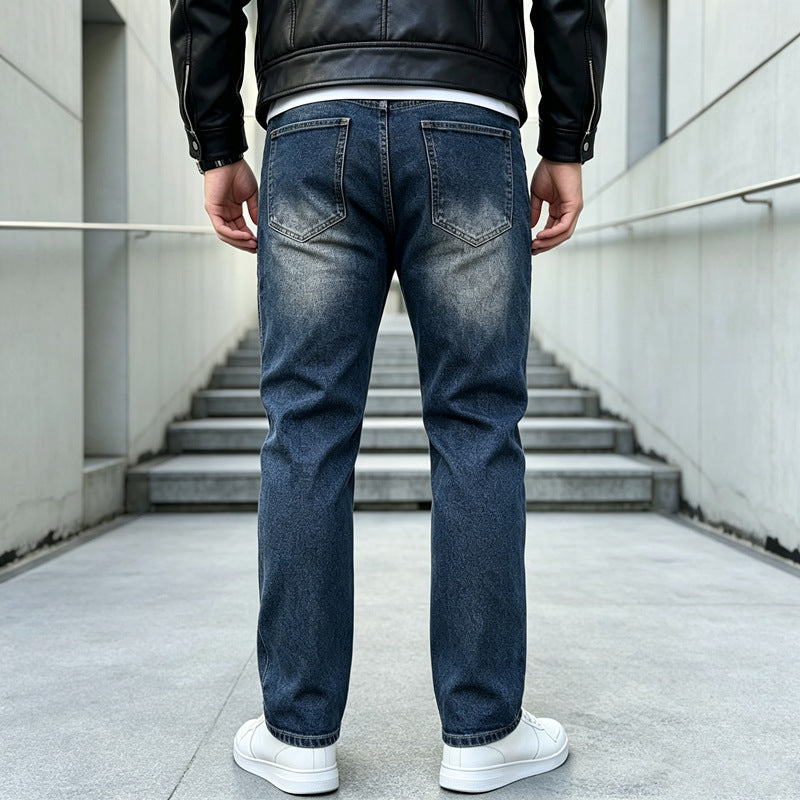 Herren Modische Cargo-Jeans mit Reißverschluss Drune