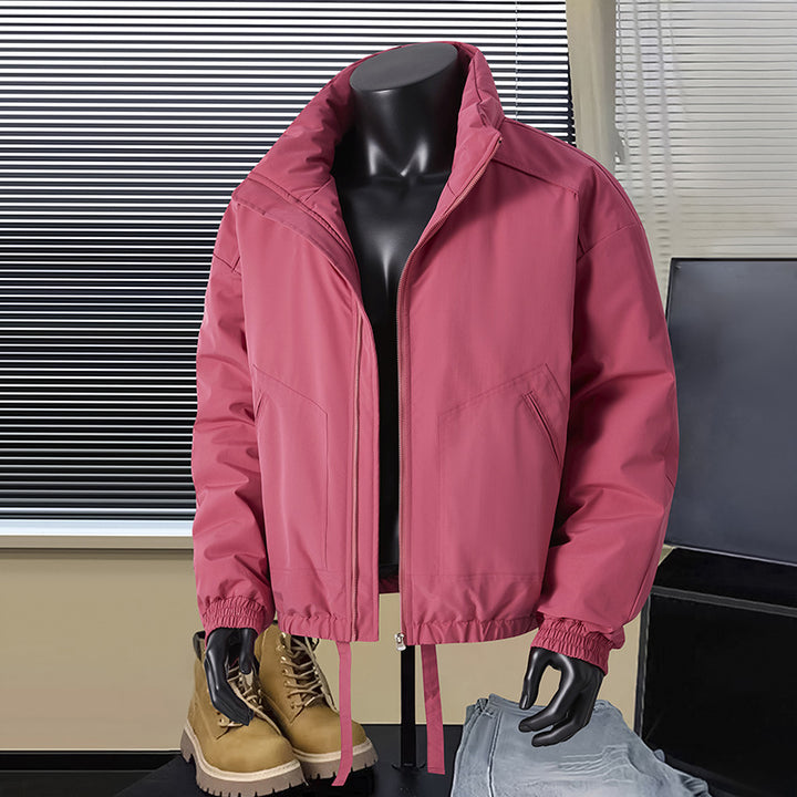Herren Thermo‑isolierte Kurzblouson‑Jacke mit Stehkragen und Tunnelzugbund Drune