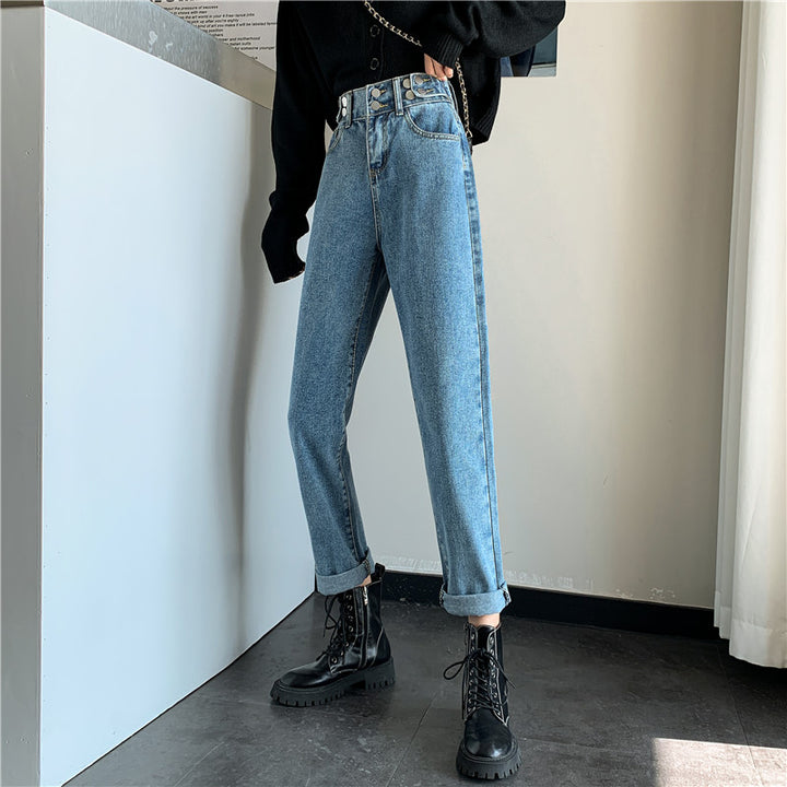 Damen Hochtaillierte Chinohose mit seitlichen Taschen Drune
