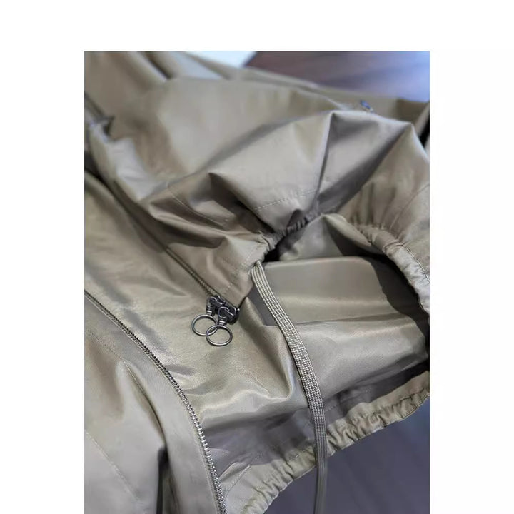 Damen Lässige Kapuzenjacke mit verstellbarem Bund Drune