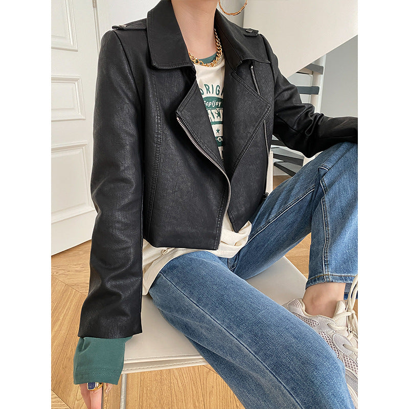 Damen Kurzjacke im Biker-Stil Drune