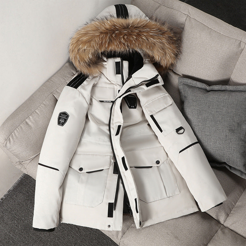 Herren Premium Expeditionsparka mit Kunstfellkragen, winddichter Membran und multifunktionalen Taschen Drune