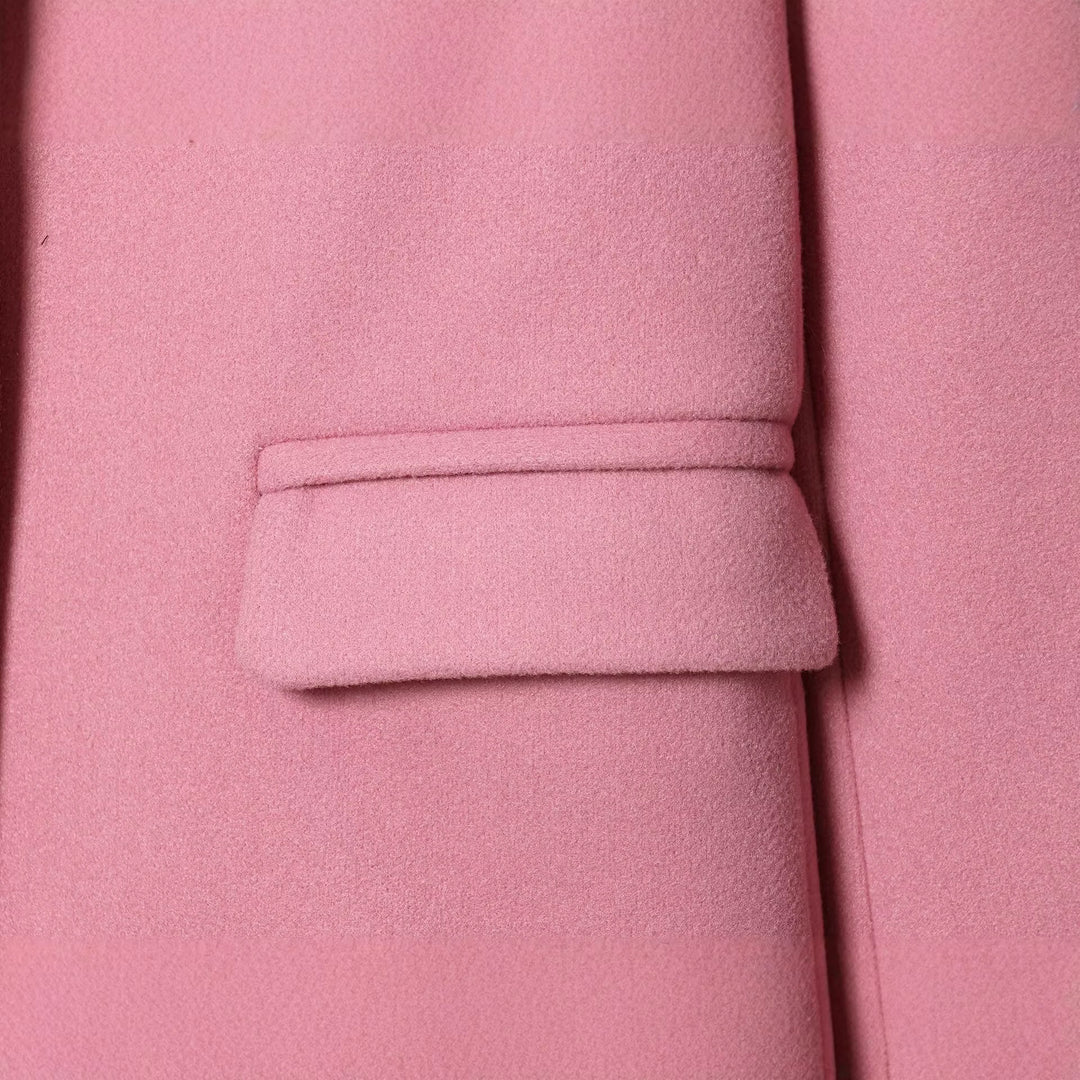 Damen Kurzer Oversize-Mantel mit üppigem Kunstfellkragen Drune