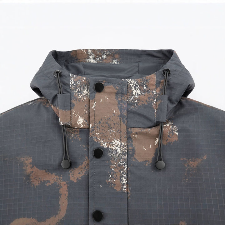 Herren Technischer Camouflage-Parka mit Kapuze und Ripstop-Außenmaterial Drune