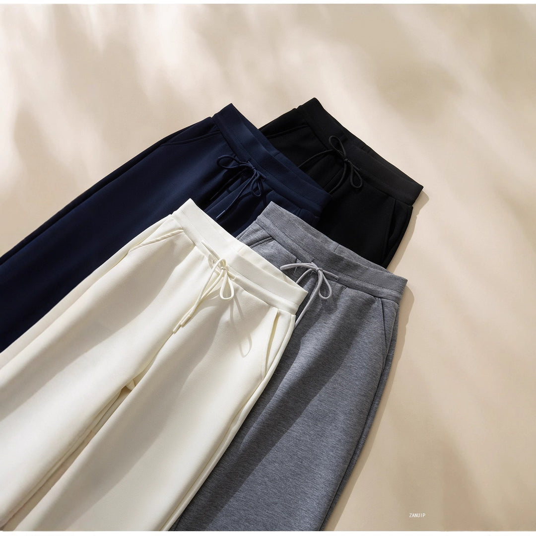 Damen locker sitzende Sporthose mit elastischem Bund und verstellbarem Kordelzug Drune