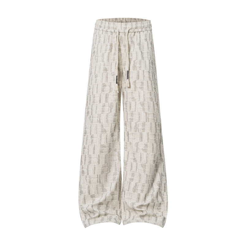 Damen Weite Palazzo-Jogginghose mit Strukturstrick, Tunnelzug & Ballonbein Drune
