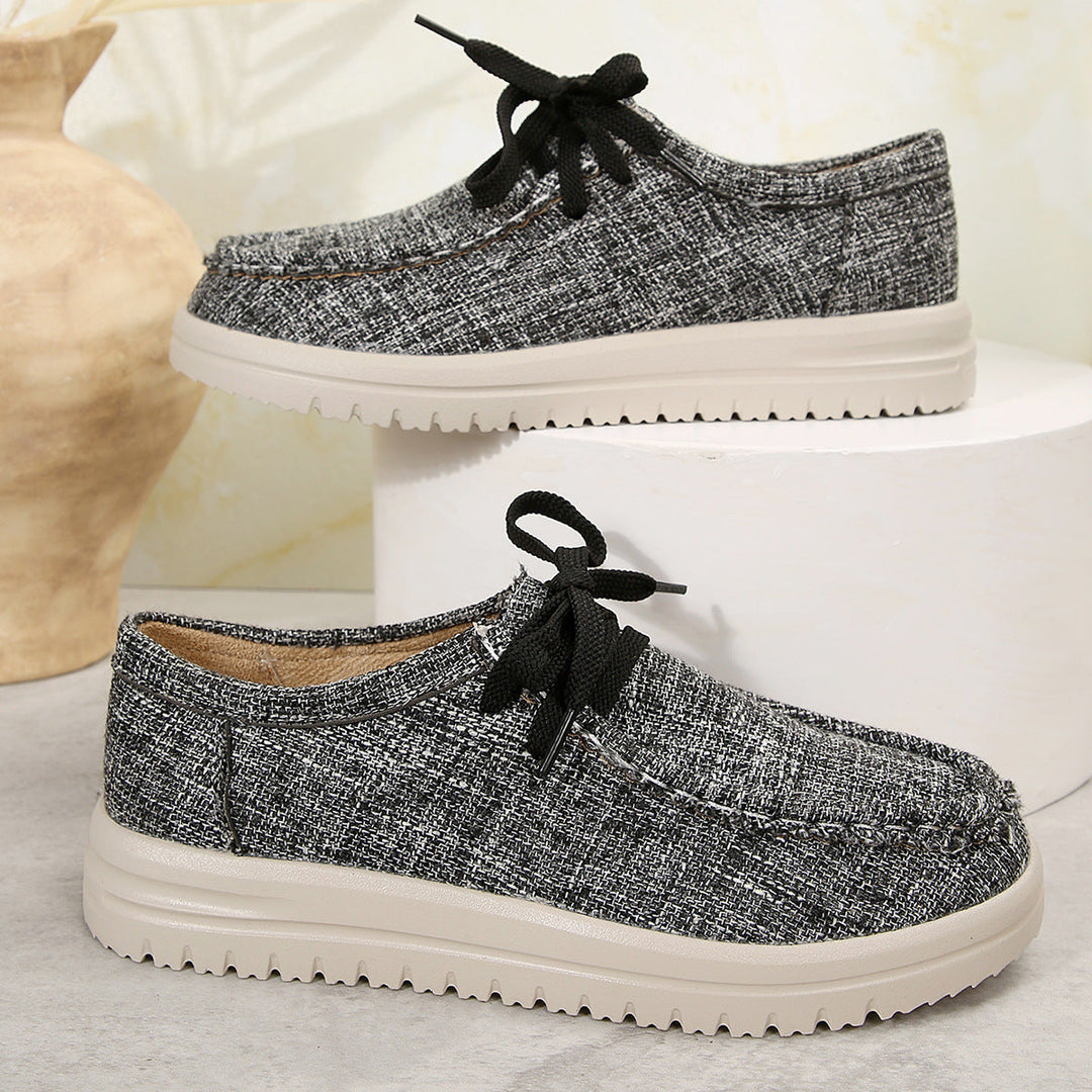 Damen Bequeme Schnürschuhe aus hochwertigem Textil Drune