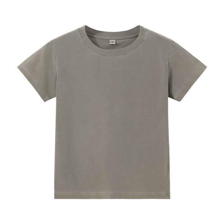 Drune | Schillerndes altes kurzes T-Shirt mit Färbung