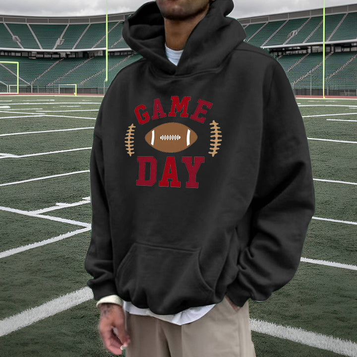 Damen Sportlicher Kapuzenpullover mit Football-Motiv Drune