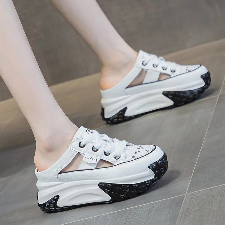 Damen Sportliche Sneaker mit offenen Fersen und rutschfester Sohle Drune