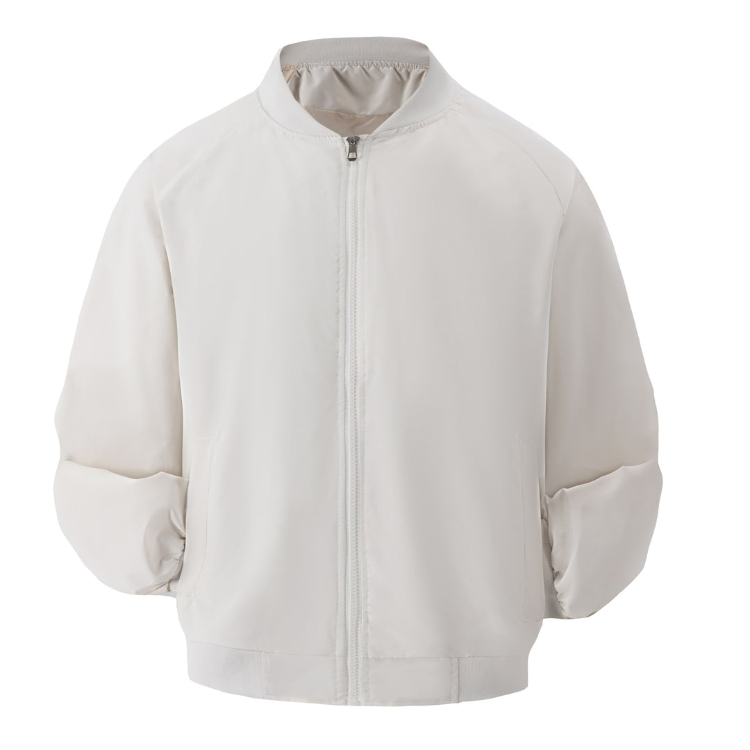Herren Leichte Bomber-Übergangsjacke mit Raglanärmeln, geripptem Saum & windabweisender Hülle Drune