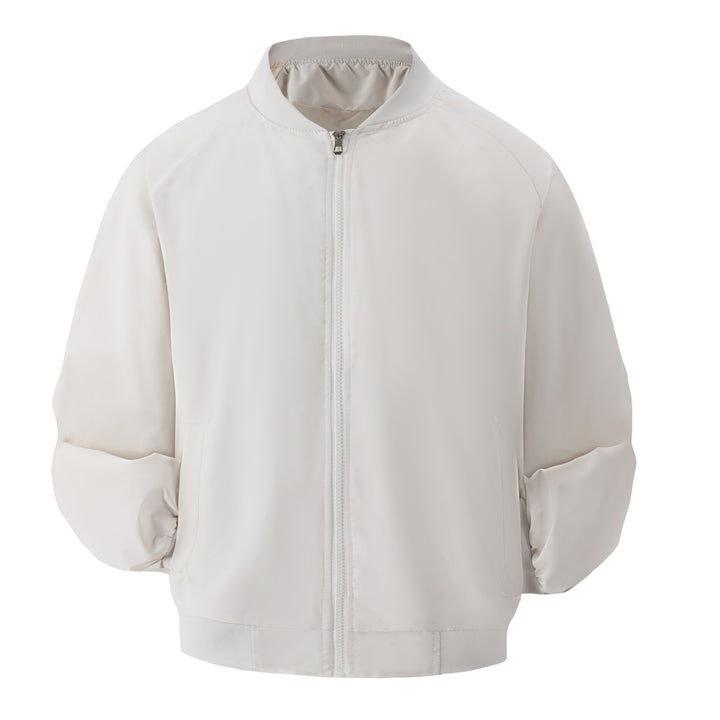Herren Leichte Bomber-Übergangsjacke mit Raglanärmeln, geripptem Saum & windabweisender Hülle Drune