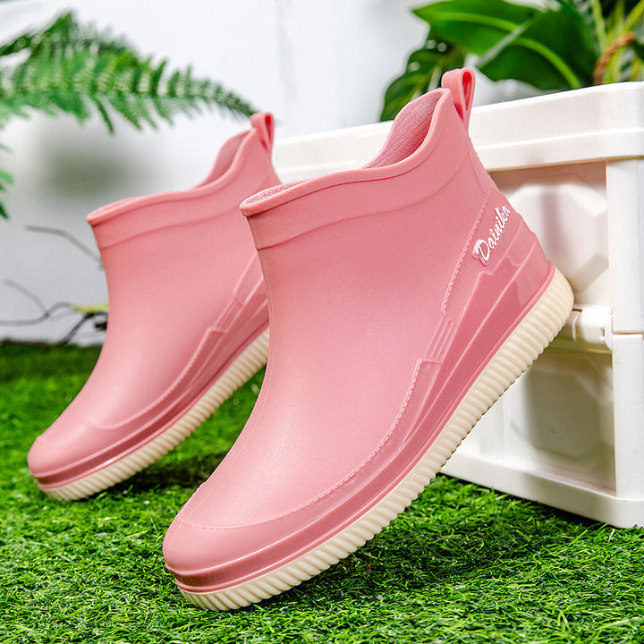 Damen Wasserdichte Kurzschaft-Gummistiefelette mit stoßdämpfender EVA-Sohle Drune