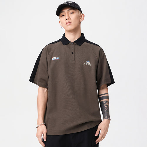 Herren Polo-Shirt mit modernem Strukturdesign und kontrastierenden Akzenten Drune
