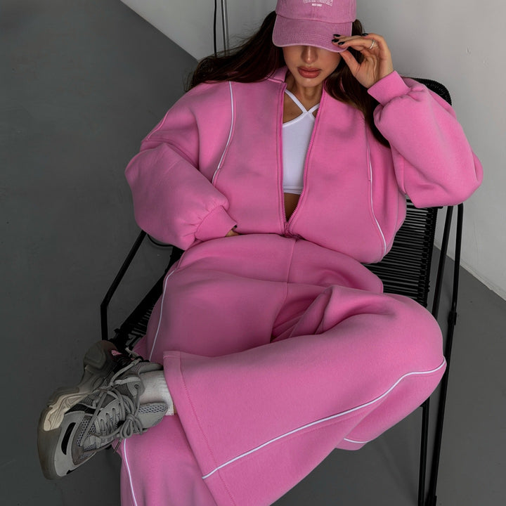 Damen Bequemer Oversized Jogginganzug Drune