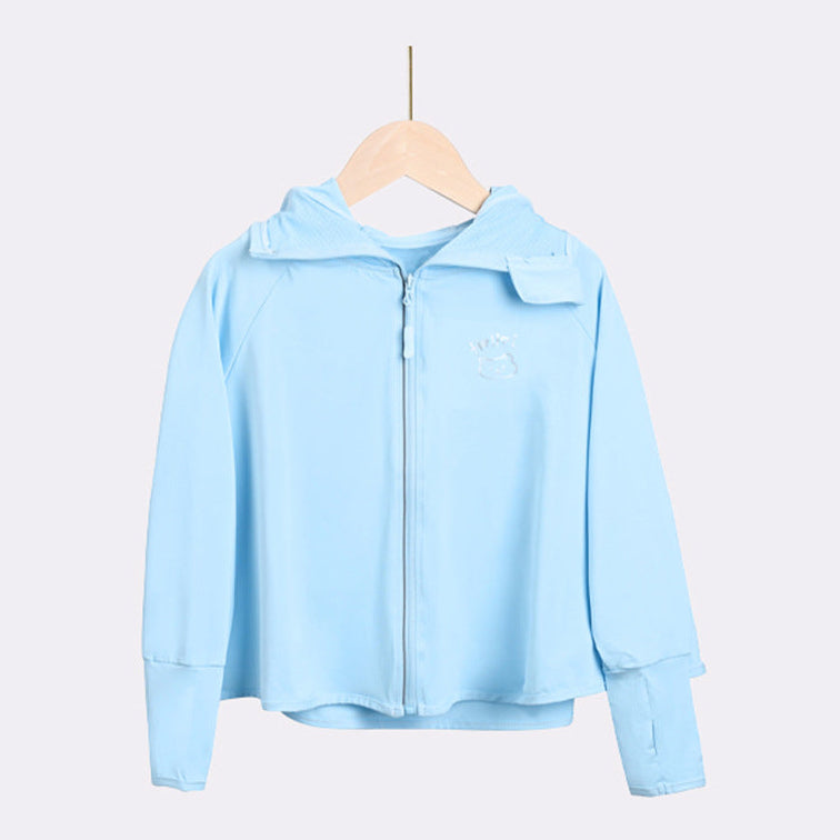 Mädchen leichte Sonnenjacke mit Kapuze Drune