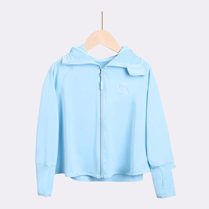 Mädchen leichte Sonnenjacke mit Kapuze Drune