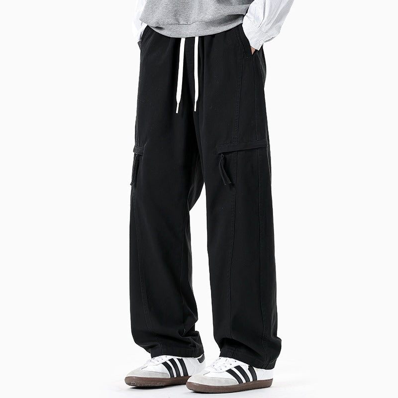 Herren Weite Cargo-Jogginghose im Baggy‑Schnitt mit Kordelbund & Mehrfachtaschen Drune