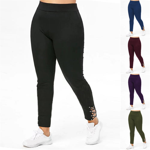 Damen Sportleggings mit eleganten Schnürdetails Drune