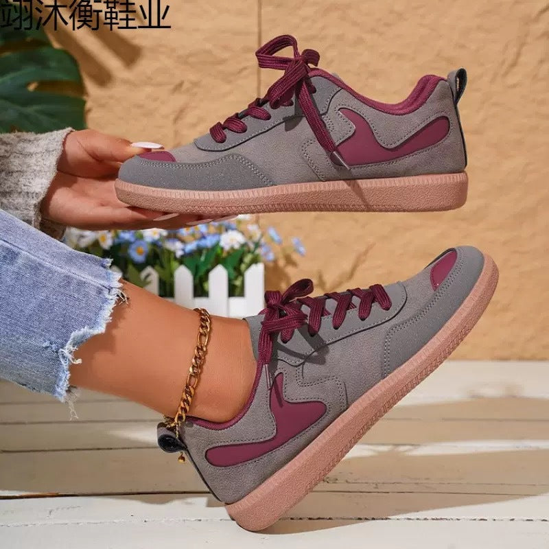 Damen Retro-Sneaker mit Gummisohle, leichtem Textilfutter und Komfortfußbett Drune
