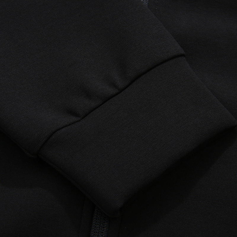 Herren Sportive windabweisende Trainingsjacke mit Stehkragen und verdecktem Reißverschluss Drune