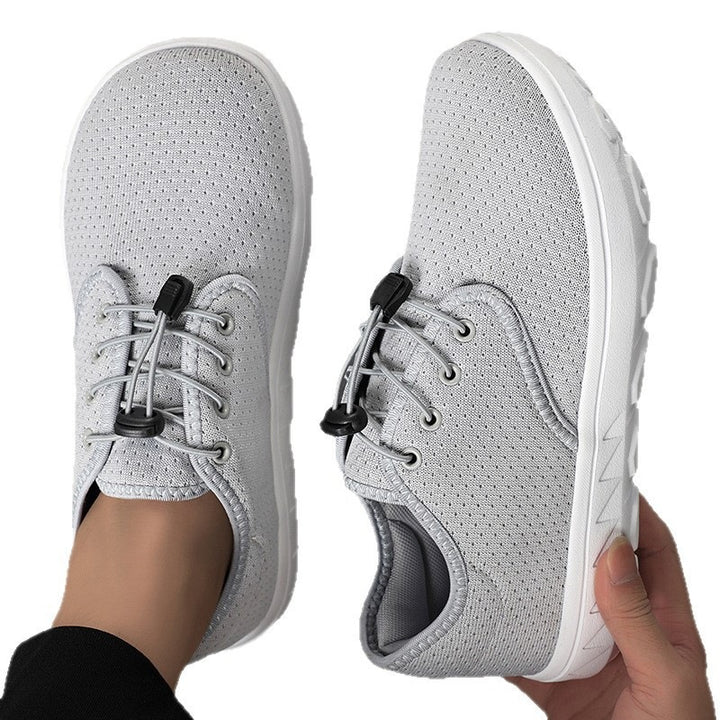Damen Leichter Freizeit-Sneaker mit Schnellzug-Kordel, perforiertem Mesh & stoßdämpfender Laufsohle Drune