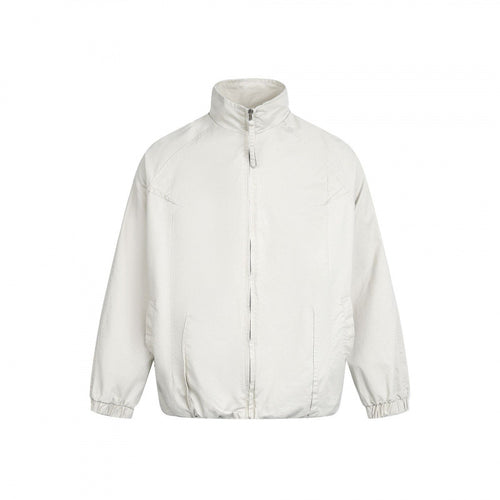 Herren Minimalistische Nylon-Bomberjacke mit Stehkragen, Raglanärmeln und gerafftem Saum Drune