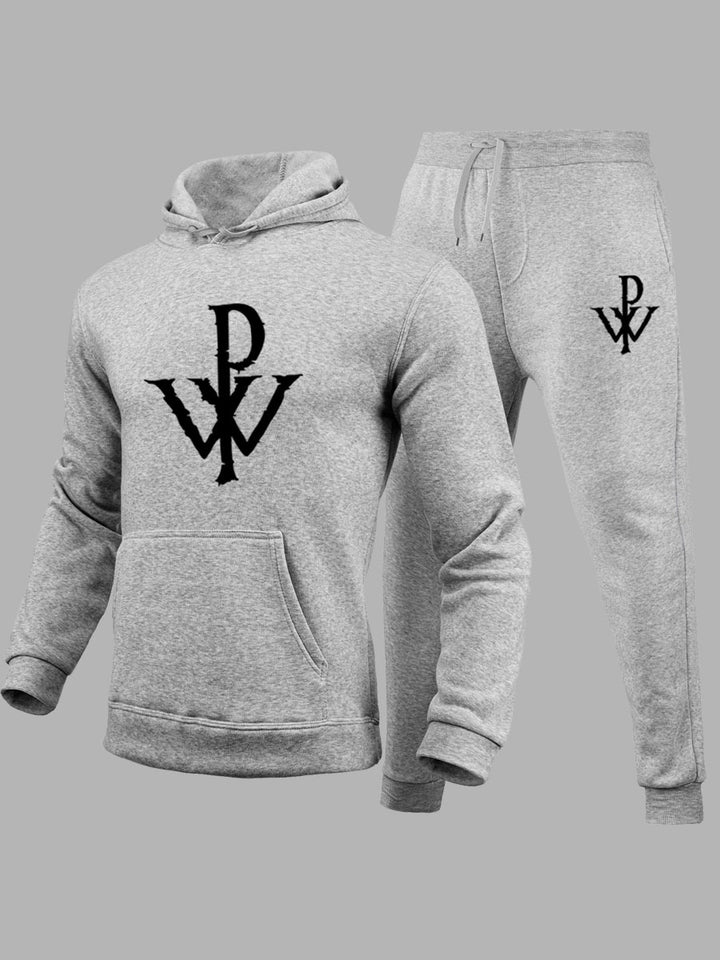 Herren Hoodie und Jogginghose-Set mit hochwertigem Logo-Design Drune