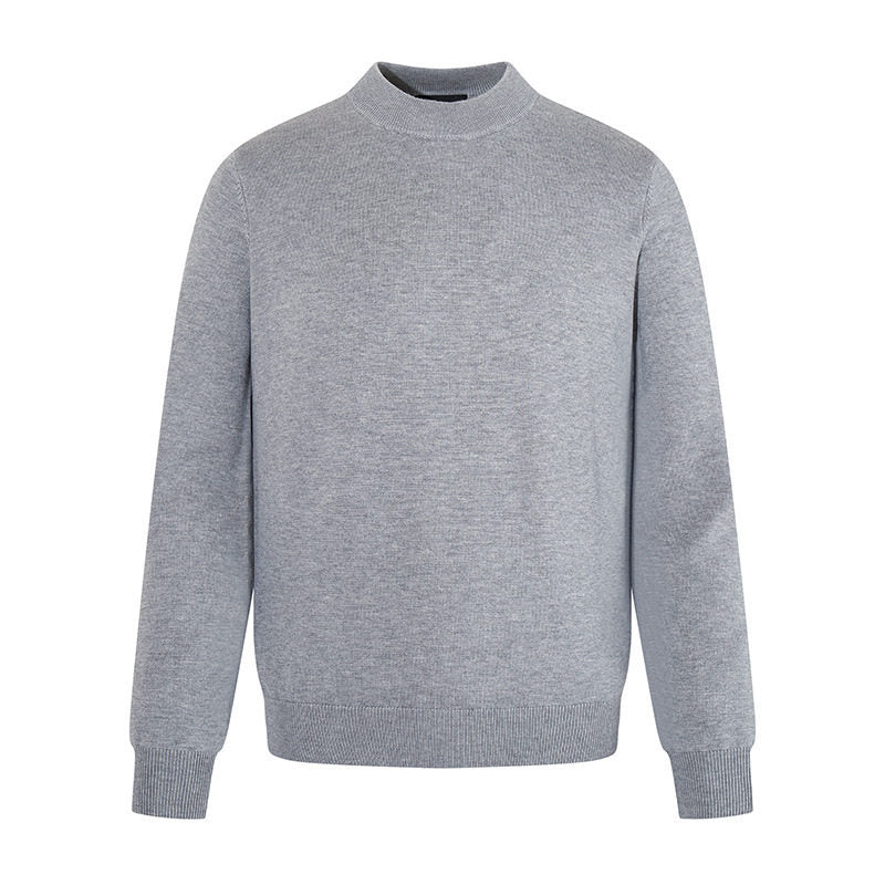 Herren Feinstrickpullover mit leichtem Stehkragen und gerippten Bündchen Drune