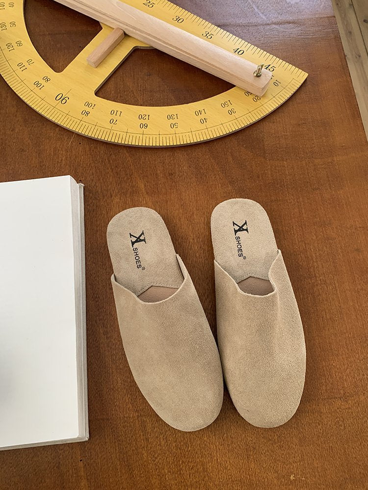 Damen Komfortable Slipper aus hochwertigem Wildleder Drune
