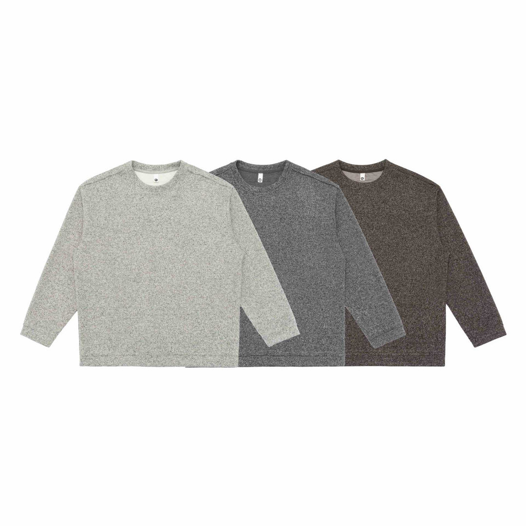 Unisex Feinstruktur-Sweatshirt mit Rundhalsausschnitt und Oversize‑Silhouette Drune