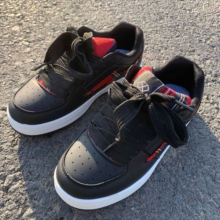 Damen modische Sneakers mit grafischem Design und atmungsaktiver Oberflächenstruktur Drune