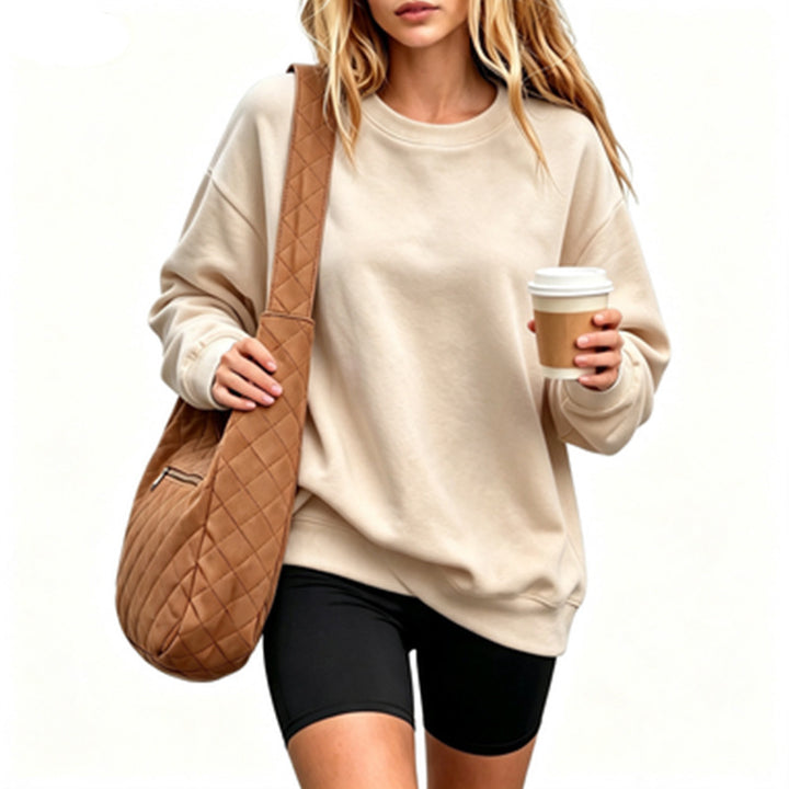 Damen Bequemer Oversized Sweatshirt Drune
