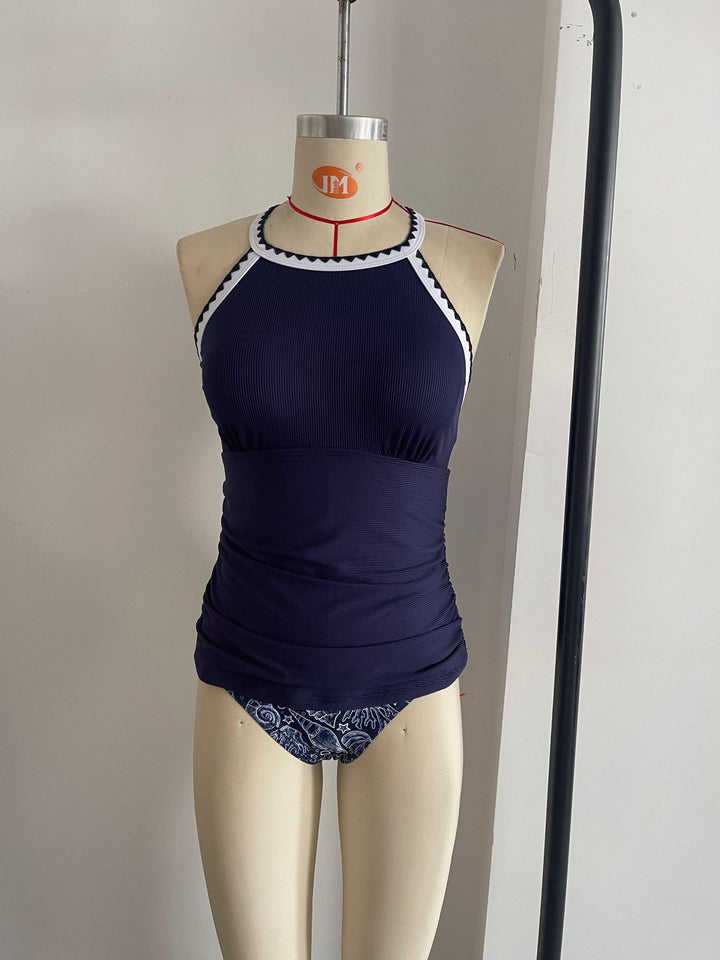 Damen Tankini mit modernem Rüschensaum und floralem Design Drune