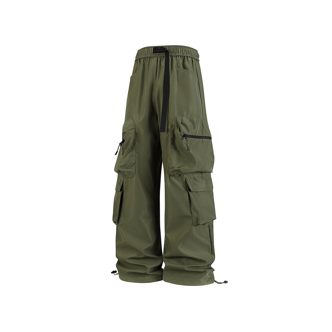 Herren Breite Cargo-Hose im Utility-Design mit elastischem Bund, integrierter Gurt und multifunktionalen Taschen Drune