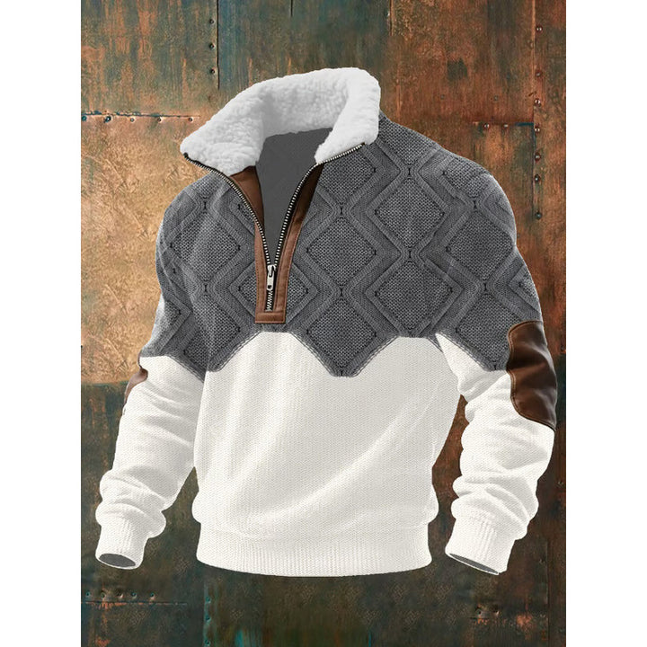 Herren Urbaner Fleece Pullover mit Baum-Motiv Drune